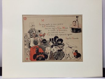 French Art   Nouveau Austin Hanicotte, Invitation To A 'housewarming' Party (pendre La Crmaillre).