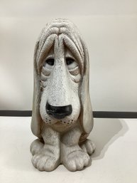 Vintage Basset Hound Sad Dog Plastic Coin Bank