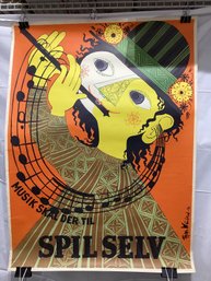 Bjorn Wiinblad Spil Selv, Musik Skal Der Til, 1946 Vintage Poster