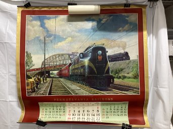Authentic Vintage 1949 Pennsylvania Railroad Calendar Featuring Artwork By Grif Teller