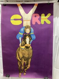Original Vintage Poster Cyrk Polish Circus Horse Handstand 1970 Urbaniec