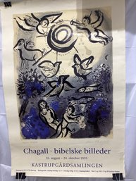 1999 Exhibition Poster, Marc Chagall At The Kastrupgaardsamlingen Museum Kastrup, Denmark