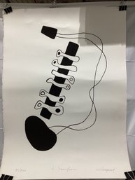 Limited Edition Art Print Titled 'Le Saxophone', Numbered 25/250 Signed Illegibly