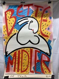 Original Promotional Poster From Bette Midler's 'De Tour' 1982-1983 Concert Tour