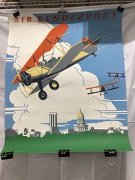 Art Poster Titled 'AER RENDEZVOUS,' Specifically The 1984 Oren Sherman-Air Show Springfield