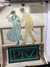 PKZ Lithograph On Canvas In Colours By Brynolf Wennerberg (1866-1950)