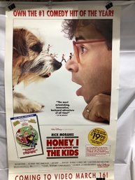 Vintage Movie Poster For The 1989 Disney Comedy, Honey, I Shrunk The Kids