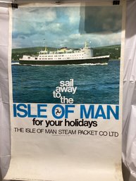 Vintage Isle Of Man Steam Packet Poster