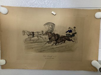 Vintage Hand-colored Lithograph Titled 'The Laugh No. 1: The Butt Of The Jokers'.