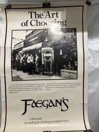 Vintage Poster For Faegan's Cafe & Pub Syracuse NY