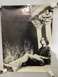 1970s Black And White Poster Of Musician James Taylor