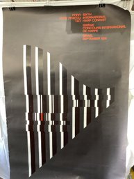 Large Poster Is For The Sixth International Harp Contest Held In Israel In September 1976
