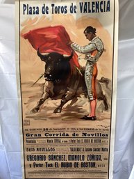 1955  Bullfight (corrida) Held At The Plaza De Toros In Valencia, Spain Poster