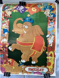 Vintage 1969 Cap'n Crunch Mail-away Promotional Poster Featuring Smedley The Elephant.