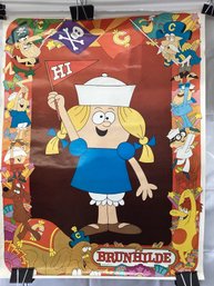 Vintage 1969 Cap'n Crunch Mail-away Promotional Poster Featuring Brunhilde