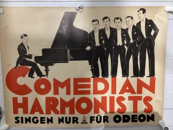 1970's Poster For The Famous German Singing Group, The Comedian Harmonists