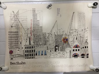 1977  Poster For An Art Exhibition Featuring The Work Of Ben Shahn