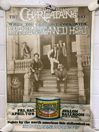 1967 Vintage Concert Poster Features The Band The Charlatans