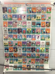 Vintage Uncut Press Sheet Of Peanuts Trading Cards