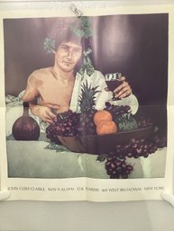 Exhibition Poster For A 1970 Art Show Featuring The Work Of American Pop Artist John Clem Clarke