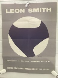 1958 Exhibition Poster For An Art Show Featuring Works By American Artist Leon Polk Smith