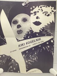 1976 Exhibition Poster For An Art Show Featuring The Work Of Kiki Kogelnik Washington DC