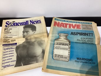 'Stonewall News'  September 1993 And 'New York Native' January 1991, Which Are Historical Collectible