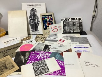 1980's Vintage Ephemera, Including Art Gallery Postcards, Exhibition Announcements