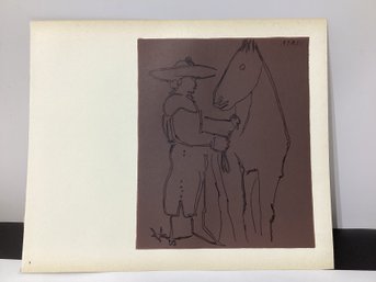 Picasso In 1959 Book Plate Picador Et Cheval (Picador And Horse)