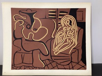 Picasso Book-plate 'Femme Dans Un Fauteuil Et Guitariste' (Woman In An Armchair And Guitarist)