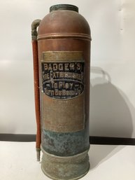 Vintage Badger's Fire Extinguisher Top Missing