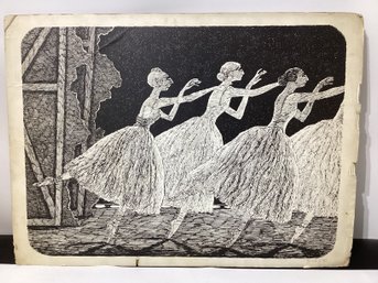 Edward Gorey Print On Board 'Doing The Steps' Signed