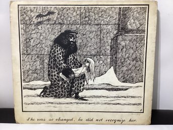 Edward Gorey Print On Board  From The Hapless Child 1961 Signed