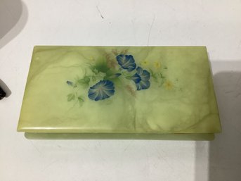 1960's - 1970's Vintage Italian Alabaster Trinket Or Jewelry Box