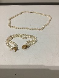 Necklace And Double Strand Bracelet