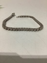 Judith Ripka Brand Bracelet,  925 Sterling Silver  & Cubic Zirconia