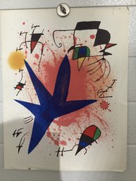 Joan Miro Original Stone Lithograph Unsigned