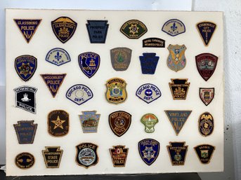 Collection Of Embroidered Police Shoulder Patches