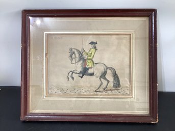 Hand-colored Print  Titled 'Le Monarque' Related To The Works Of Baron D'Eisenberg.