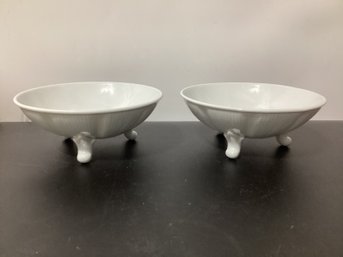 Pillivuyt France Porcelain Berry Colander, Strainer, Footed Bowl