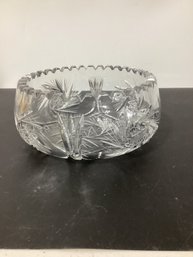 Intage Bohemian-style Crystal Bowl