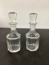 2 Vintage Condiment Bottles