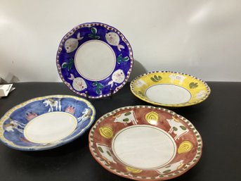 C.A.S Vietri Inc. Chapel Hill Made In Italy Hand Painted Plates