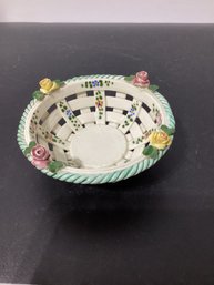 Vintage Italian Capodimonte-style Porcelain Centerpiece Bowl