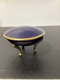 Vintage Lindner Kueps Bavaria Footed Porcelain Trinket Box