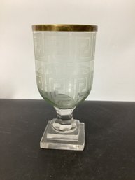 Small Double Greek Key Gold Rim Hurricane