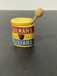 Vintage Ceramic Colman's Mustard Pot, Often Referred To As A 'penny Pot,'