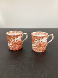 Royal Crown Derby 1973 Red Aves A74 English China Demitasse Cup