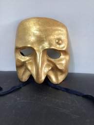 Handcrafted Venetian Phantom Of The Opera Style Mask In Gold