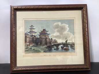 1848 Allom Print China: Western Gate, Peking